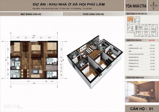 Bán căn hộ chung cư tại đường 21B, Phường Phú Lãm, Hà Đông, Hà Nội diện tích 55m2 giá 760 triệu