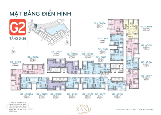 Sốt nóng chương trình 2+2 dự án Vinhomes Green Bay, vị trí đẹp giá chỉ 3.4 tr/m2