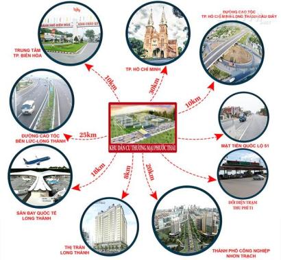 Bán nhà mặt phố tại dự án KDC thương mại Phước Thái, Biên Hòa, Đồng Nai diện tích 300m2 giá 3 tỷ