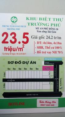 Bán đất mặt tiền An Phú Đông 26, Q12, DT 8x14m, 23.5/m2