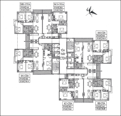 Chính chủ bán căn hộ CT2A Xuân Phương, khu nhà ở Quốc Hội, 116m2, 3 ngủ, 20 triệu/m2