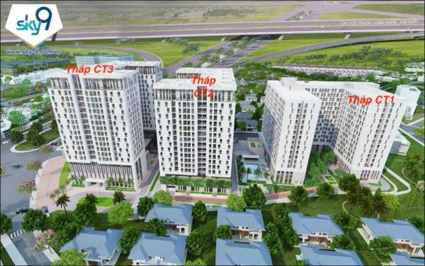 Chính chủ cần bán căn hộ Sky 9, 3PN, 74m2 căn góc 2 mặt tiền, tầng cao, view đẹp