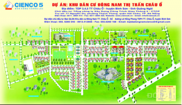 Mở bán khu dân cư Đông Nam Châu Ổ, Bình Sơn, Quảng Ngãi giai đoạn 3, giá rẻ