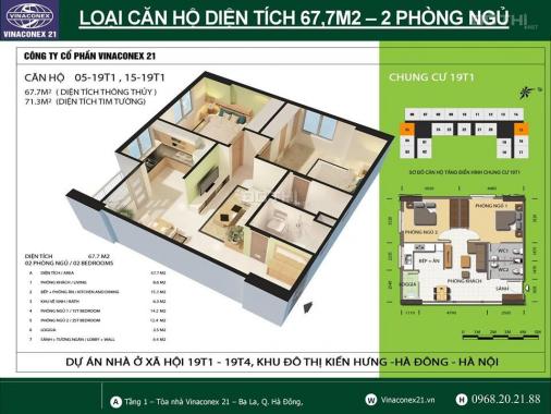 Chủ đầu tư Vinaconex 21 trực tiếp nhận hồ sơ nhà ở xã hội Lucky House, Kiến Hưng, Hà Đông