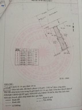 Cần bán gấp nhà xưởng mặt tiền Quốc Lộ 1A, phường Tam Bình