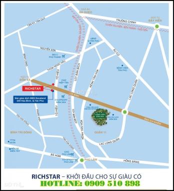 RichStar 3PN, 91m2 giá rẻ: Trả qua ngân hàng 680 triệu, ân hạn nợ gốc 24 tháng