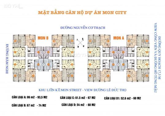 Cắt lỗ gấp 2CH Mon City, căn 1508 (86m2) và 1810 (61.5m2) - Tòa A, giá 28tr/m2. 0983 142 218