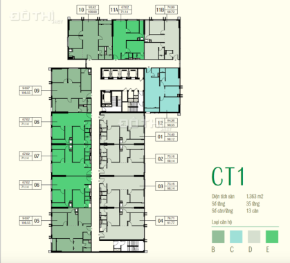 Cần tiền bán gấp căn CC 2002 CT1 chung cư Eco Green City, DT: 75,16m2, giá: 24 tr/m2