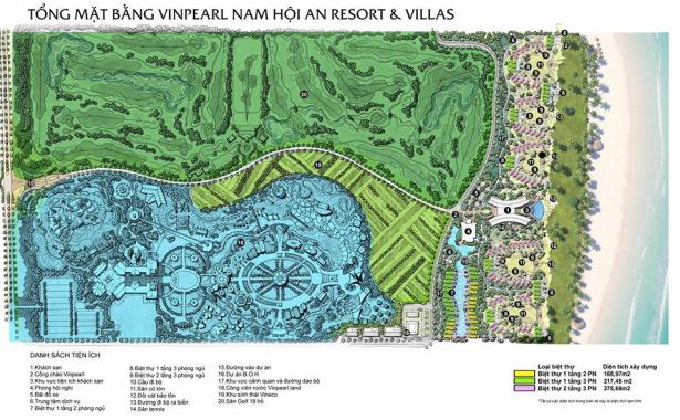 3,5 tỷ SHVV biệt thự Vinpearl Nam Hội An view biển, cam kết Lợi Nhuận 1,2 tỷ/năm/10năm. 0907667560