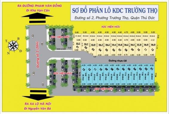 Đất nền Trường Thọ gần ngay chợ Thủ Đức, DT 68m2, liền kề vòng xoay Kha Vạn Cân và Phạm Văn Đồng