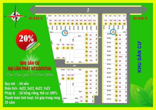 Bán gấp lô đất 100m2, SH riêng, mặt tiền 7m gần chợ Bình Chánh giá chỉ TT 275tr, CK ngay 30tr