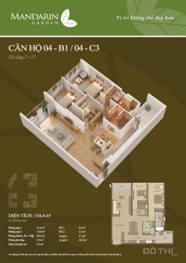 Bán 20 căn hộ thô CCCC Mandarin Garden 127.7m2, 134m2, 168m2, 172m2