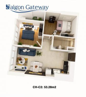 Bán căn hộ chung cư tại dự án Sài Gòn Gateway, Quận 9 giá 1.3 tỷ
