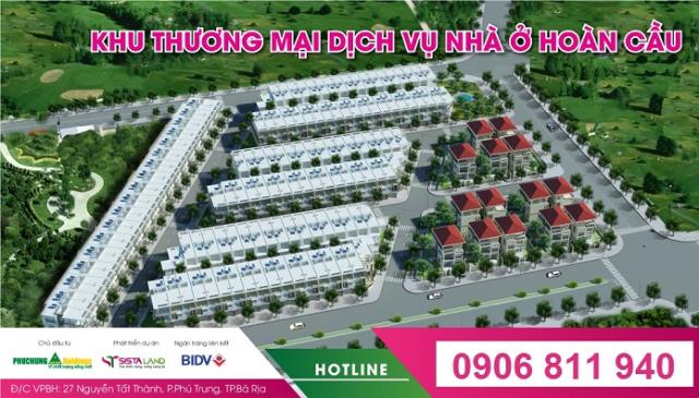 Bán đất nền khu thương mại dịch vụ nhà ở Hoàn Cầu, Bà Rịa, Bà Rịa Vũng Tàu, DT: 86m2, giá 500 triệu