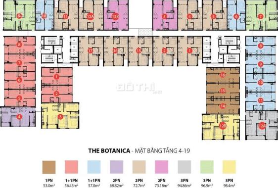 Bán căn hộ The Botanica, Tân Bình 72m2, 2.55 tỷ/ giao thô và 2.95 tỷ giao hoàn thiện