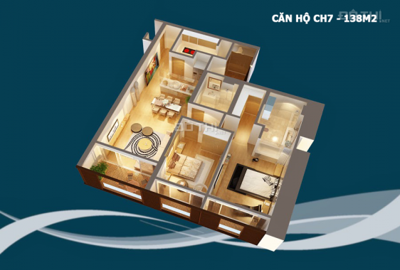 CC cần bán căn hộ CC Dolphin Plaza, DT 138m2, căn góc số 7 gồm 2PN, 2WC giá 33.37tr/m2 có TL