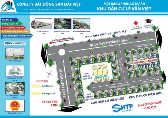 Bán lô đất ngay bệnh viện Ung Bướu quận 9, sổ hồng riêng 65m2