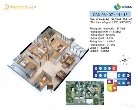 Chính chủ cần bán cắt lỗ căn hộ 3315R2 dự án Goldmark City 136 Hồ Tùng Mậu