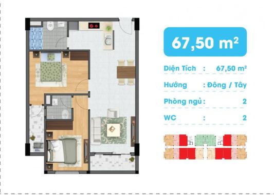 Bán căn hộ chung cư tại dự án chung cư An Lộc, Gò Vấp, Sài Gòn diện tích 65m2, giá 1 tỷ