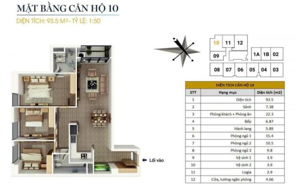 Bán căn hộ FLC Star Tower 418 Quang Trung, 1502 (74,6m2) 1610(93,5m2) 16tr/m2, LH: 0902193188