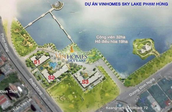 Chủ nhà bán căn 2 phòng ngủ S211, giá 3.33 tỷ Vinhomes Sky Lake. LH 0964801121