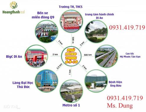 Chính thức mở bán dự án Phú Hồng Thịnh 10 nằm ngay trục chính, DT 743C giao với Quốc Lộ 1K