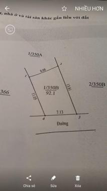 Cần bán 92.1m2 đất Dương Liễu, Hoài Đức. Gần chợ Sấu