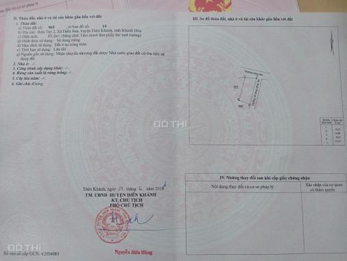 Bán đất Diên Sơn, xây nhà tự do, SR đầy đủ, kêu gọi người có thu nhập thấp, 0903862524, TC 100%