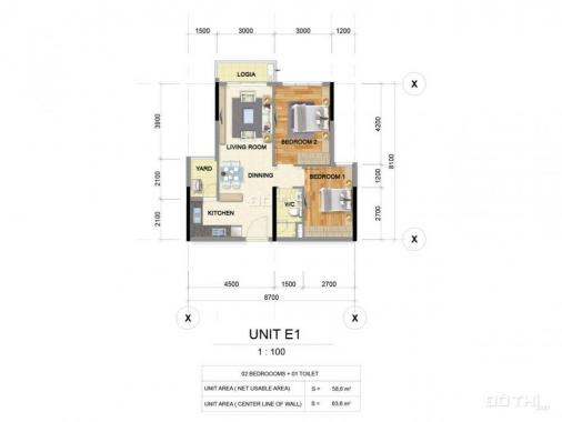 Cần tiền bán gấp căn hộ 2PN, 1WC, C2-12, khu cao cấp Emerald Celadon City