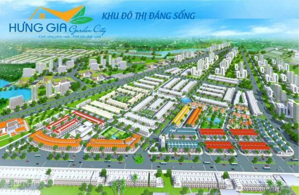 Xuất nhập cảnh bán gấp lô đất KDC Hưng Gia, lô góc 2 mặt tiền đường, sổ hồng, 1,25 tỷ/100m2