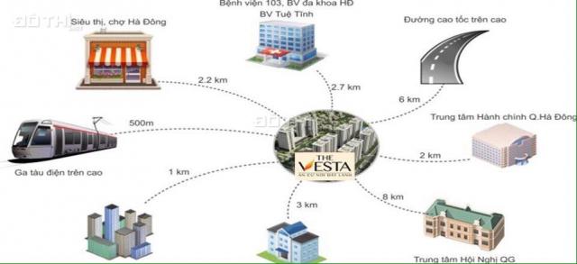 Bán căn hộ chung cư tại dự án The Vesta, Hà Đông, Hà Nội, diện tích 48m2, giá 670 triệu