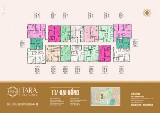 Bán căn hộ Tara Residence, Q. 8, diện tích 80m2, giá 2,2 tỷ, đã giao nhà - 0906226149