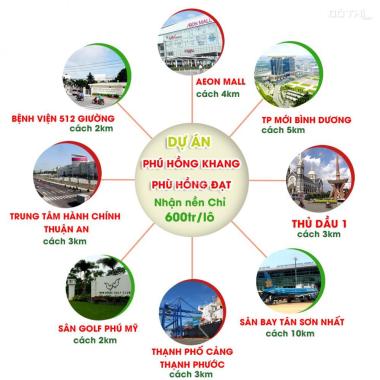 Bán đất mặt tiền đường Bình Chuẩn 36 - Dự án Phú Hồng Khang - SHR - Thổ cư 100%