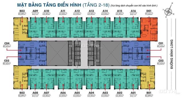 Bán căn hộ 8X Rainbow, Bình Tân, Hồ Chí Minh, diện tích 63,83m2. Giá 1.650 tỷ