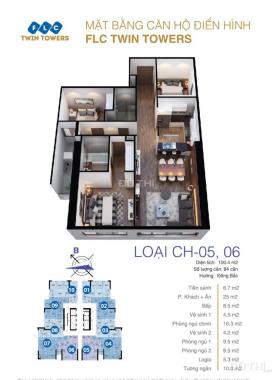 Bán gấp căn 05, 06, 08, 09 FLC Twin Towers, 265 Cầu Giấy, giá 33 tr/m2. LH: 0912262101