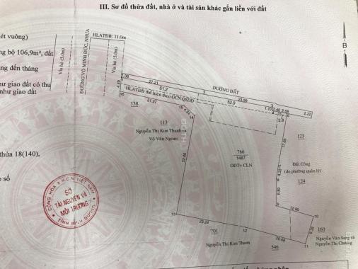 Bán đất mặt tiền đường Võ Minh Đức, P Phú Thọ, Thủ Dầu Một, Bình Dương. Diện tích 1500m2