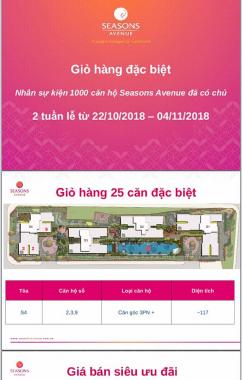 Seasons Avenue, cơ hội sở hữu 100 căn 2 - 3PN cuối cùng, CK 12%, chỉ TT 40% nhận nhà ngay