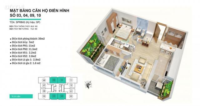 Căn 2 PN, tòa Spring cần bán gấp, giá thỏa thuận