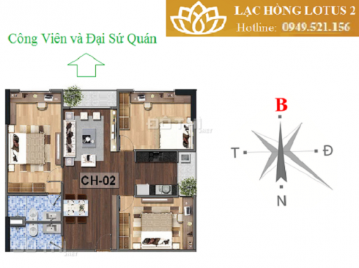 Bán căn 95m2, dự án Lạc Hồng Lotus 2, rẻ nhất thị trường, giá 32tr/m2. MTG 0949521156