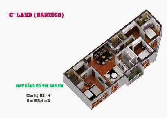 Bán gấp CHCC Cao cấp C’Land 81 Lê Đức Thọ, diện tích 152.4m2, LH 0985.953.053