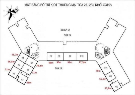 Bán cắt lỗ thu hồi vốn ki ốt K6 khu nhà ở Hưng Thịnh, Kiến Hưng, giá 1.45 tỷ, LH 0982726226