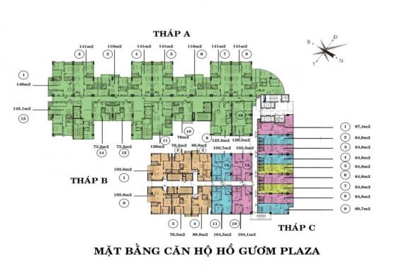 Tôi bán căn hộ 3 phòng ngủ giá chỉ 24tr/m2 tại Hồ Gươm Plaza, Trần Phú, Mỗ Lao, Hà Đông