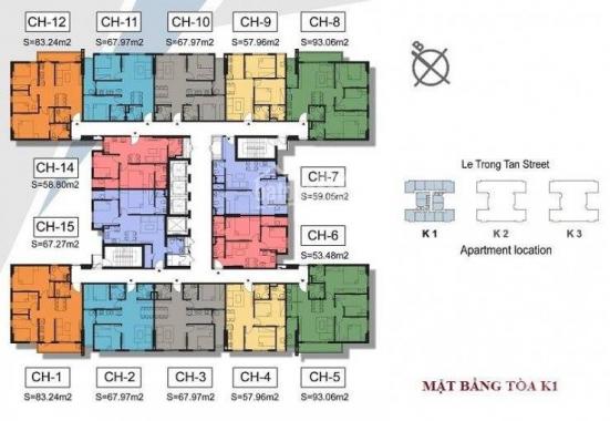 Tôi bán gấp căn hộ tại K2 The K Park Văn Phú, 54 m2, full đồ, giá: 1.3 tỷ
