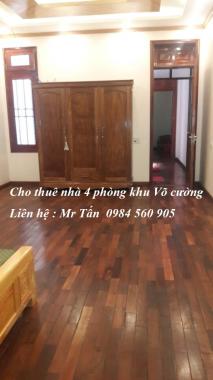 Cho thuê nhà nguyên căn 4 phòng khép kín khu Võ Cường, TP Bắc Ninh