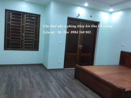 Cho thuê nhà 4 phòng khép kín giá 15 triệu / tháng khu Võ Cường, TP Bắc Ninh