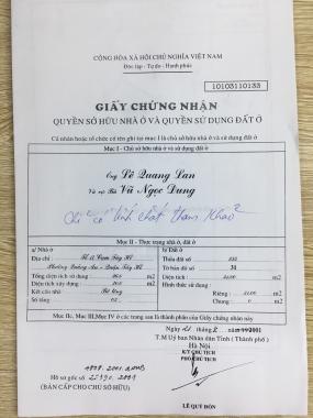 Cần bán 36m2 nhà đất tại Quảng An, Tây Hồ, Hà Nội