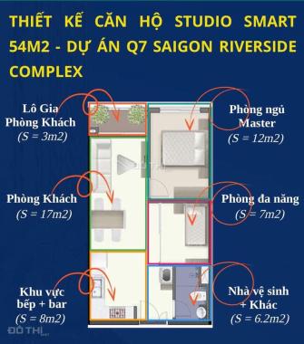 Bán căn hộ chung cư tại Q7 Saigon Riverside, Quận 7, Hồ Chí Minh. DT 53m2, 2 PN, giá 1.55 tỷ