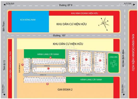 Đất MT Võ Văn Bích, Củ Chi, HCM. Giá chỉ 580 tr/nền sổ hồng + Thổ cư 100%, LH: 0981.477.444