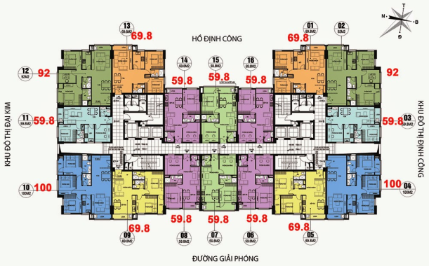 Tôi cần bán CHCC dự án CT36 Định Công giá 1.4 tỷ, diện tích 70m2 2PN, 2WC. LH 0946363039