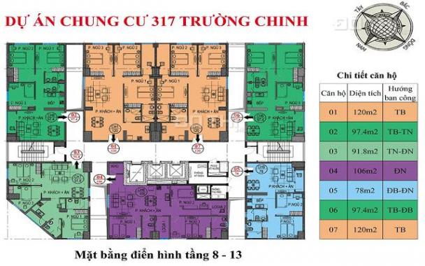 Chung cư 317 Trường Chinh chính thức mở bán, giá từ 35 tr/m2 (Full NT + VAT). LH: 0983901866